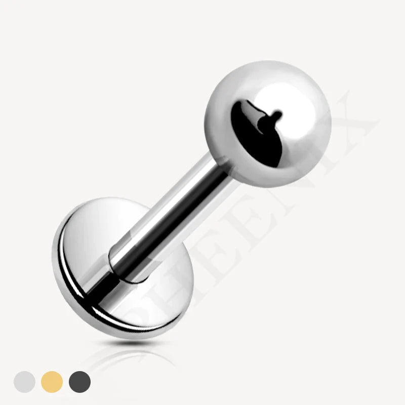 Titanium Externally Threaded Labret With Ball Top Pheenix Piercing