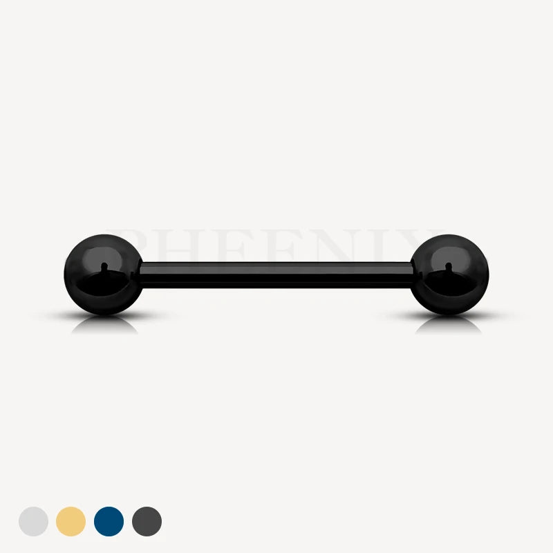 G23/ASTM F136 Titanium Black Ball Barbell for Nipple, Helix, Ear Lobe and Conch 